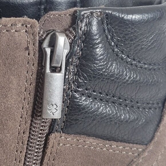 Lucky Brand Womens Size 8.5 Boots Suede Leather Lace-Up Zipper Chunky Heel Y2K - Picture 9 of 12